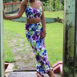 Custom Made Floral Two Piece Set